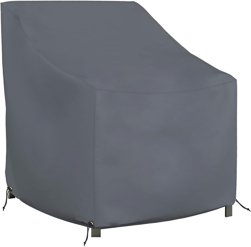 [BRSWGFAEDF7R623Z] Covers & all Outdoor Chair Cover, 12 Oz Waterproof UV & Weather Resistant Patio Furniture Sofa Cover for Outdoor Outside Seating, Lawn or Garden with Drawstrings (40"W x 40"D x 36"H, Gray)