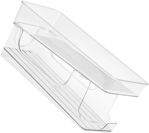 [BRSREZ34AB4GY3LF] Double Storage Box Can Organizer for Fridge Beverage Organizer Soda Holder Household Soda Holder Can Accessory