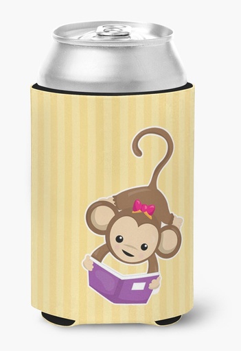 [BRSWECAQBV5RG3I3] Caroline's Treasures BB7015CC Monkey Reading Can or Bottle Hugger Cooler Washable Drink Sleeve Collapsible Beverage Insulated Holder, Can Hugger, Multicolor
