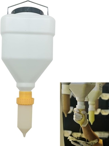 [BRSROCANOYJQKEI3] Large Capacity Condiment Dispenser for Restaurant and BBQ - Refillable Sauce Squeeze Bottle and Leak Proof Design for Mustard, Salad, Ketchup and More (square, 3.5 Liters)