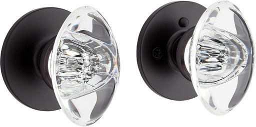 [BRSW2AIROZ7BMAIU] Signature Hardware 479264 Ula Solid Brass Privacy Door Knob Set with 2-3/8" Backset