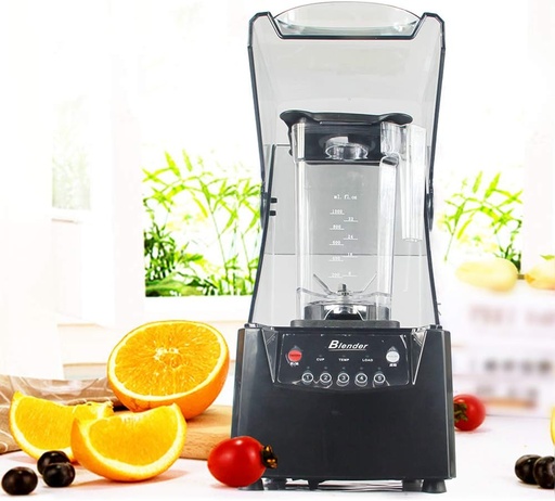 [BRSRMZYROIMRACDA] Commercial Blender Juicer Smoothie Maker with Soundproof Cover Capacity 1.8L for Home Commercial Bar Use (2200w) (StyleC)