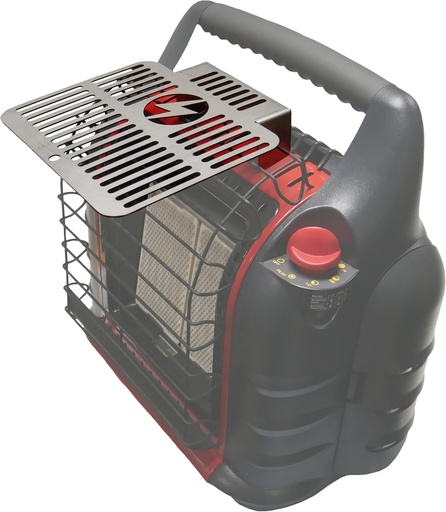 [BRSREZTQBB7RQH3J] Cooker Plate Grill Attachment Compatible With Buddy Heater Portable Heaters (Large) - Stainless Steel