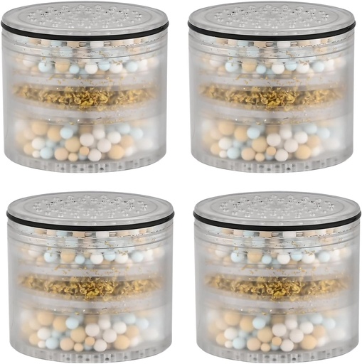 [BRSRAGL3DEHQGAI7] PROOX Shower Head Filter Replacement Cartridges, KDF55 Filters for Hard Water Remove Chlorine and Harmful Substances, Pack of 4