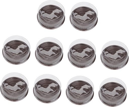[BRSREHYOBACWMETU] 10PCS Plastic Cake Boxes with Clear Lockable Lid Disposable Transparent Pastries Cases for Moon Cakes Puff Muffins for Party and Bakery Display