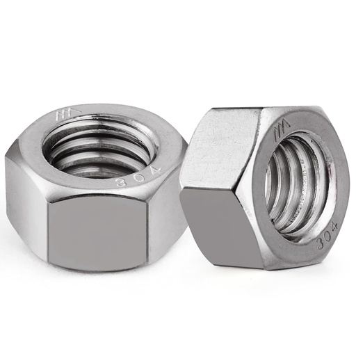 [BRSROHQOCINQ4GYV] 20pcs 1/2-13 Hex Nuts, 304 Stainless Steel 18-8 External Hex nut 1/2 13 inch, SAE Hex Machine Screw Nuts Hardware Nuts (VG01303)