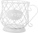 Amosfun Coffee Holder Organizer Elegant Coffee Capsules Storage Basket for Home Office and Capacity Mug Keeper with Classic Hollow