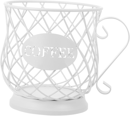 [BRSREFD2BYNWA2DP] Amosfun Coffee Holder Organizer Elegant Coffee Capsules Storage Basket for Home Office and Capacity Mug Keeper with Classic Hollow