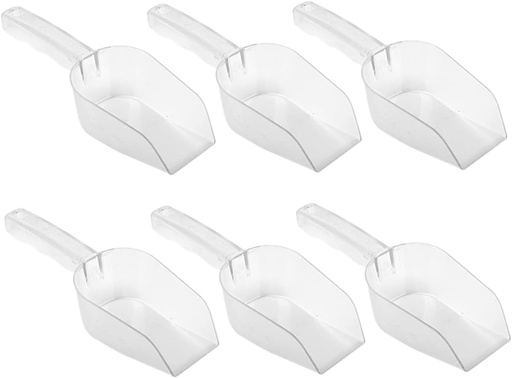 [BRSREZA6DIDWCGQY] 6pcs PC Food Scoop Set Square Ice Shovel for Candy Flour and Party Use Medium Size Plastic for Buffets and Kitchen