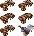 brandname RRRuo Pineapple Cabinet Knobs Drawer Pull Zinc Alloy Decorative for Cupboard Wardrobe Closet Home Kitchen Bathroom Hardware 6 Pieces
