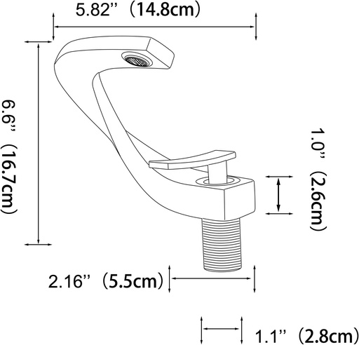[BRSRE2TQDMFB4HQY] Modern Bathroom Sink Basin Faucet Brass Single Hole Single Handle Deck Mount Cold and Hot Mixed Creative Design Tap Including Two US Standard 3/8 Hoses Matte Black
