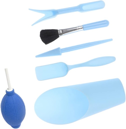 [BRSRAGD6BUAQEALJ] 1set Mini Garden Hand Tools Planting Tools for Succulent Care Includes Shovel Air Blower Brush Plant Lifter Blue Design for Indoor and Gardens