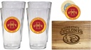 R and R Imports Iowa State Cyclones Officially Licensed Kitchen Pack - Wood Cutting Board, 4 Pint Glasses & Magnetic Bottle Opener