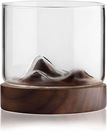 [BRSROA3RCMFQKFDZ] Beer Mugs Set,Personality Glass Beer Glasses,High Borosilicate Glass Tasting Cup,Creativity Household Wine Set For Whiskey, Sake, Wine, Wine, Beer, Coffee-Luansheng-Beech (Color : Black walnut)