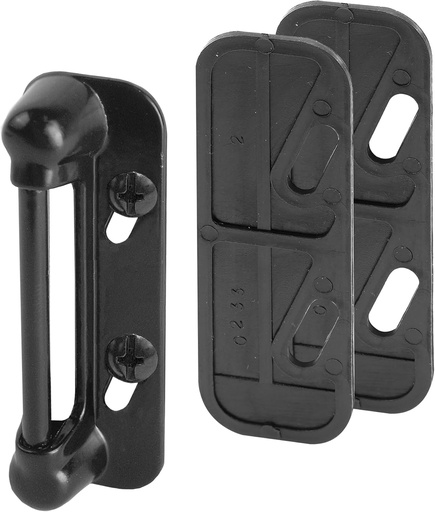 [BRSWIYAKPNYB6DI5] Prime-Line K 5004 Aluminum Painted Black, Spring-Loaded Screen Door Strike Plate (Single Pack)