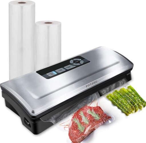 [BRSWYEA3BV4BM3T4] Precision Vacuum Sealer Machine, Powerful Pro Vacuum Food Sealer, 8-in-1 Easy Presets, 4 Food Modes, Dry&Moist&Soft&Delicate with Starter Kit, Compact Design(Silver)