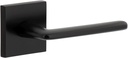 Viaggio QADBRZ_SD_RH Quadrato Right Handed Solid Brass Non-Turning One-Sided Dummy Door Lever with Brezza Lever and Quadrato Backplate - Satin Black