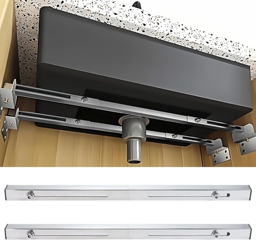 [BRSRAFT2BZ6BAG3H] Undermount Sink Brackets, Stainless Steel Adjustable Undermounts Sinks Support, Horizontal Installation Save Space, Heavy Duty Repair System Kit for Kitchen Bathroom (31.5-43 inches/80-110cm)