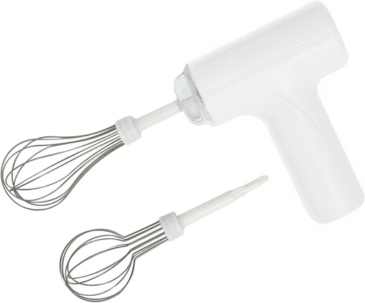 [BRSRAC36CQGQGEIY] Cordless Hand Mixer, One Touch Off Handheld Electric Whisk with 3 Speed Modes, Hand Held Egg Beater with 2 Detachable Stir Whisks (White）