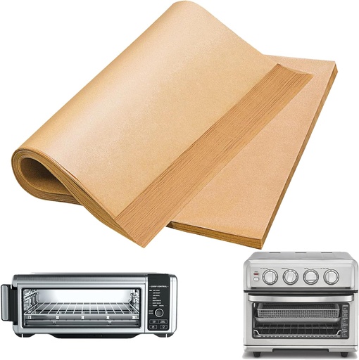[BRSRAGL6AB7WKGQ7] Air Fryer Paper Liners Compatible with Ninja SP101 Digital & Cuisinart TOA-70 Air Fryer Toaster Oven, 100 Pcs Unbleached Parchment Paper Sheets for Ninja and Cuisinart Toaster Oven