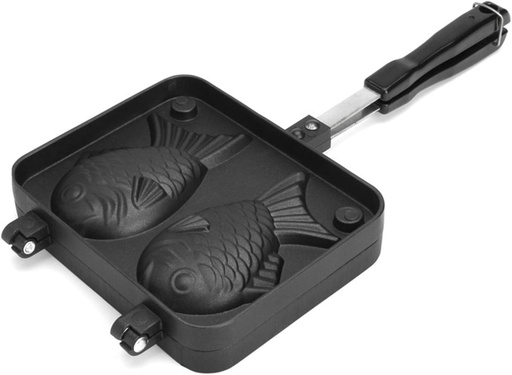 [BRSROZYYCNYRMCL5] Non-Stick Waffle Maker Double Fish Shaped Hot Dessert Waffle Cake Maker Pan Pancake Double Pan Fry Pan Dessert Cooking Pan Plate.