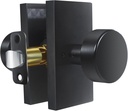 Matte Black Door Knobs Interior, Black Modern Door Handles，Passage Door Knobs for Closet Hall