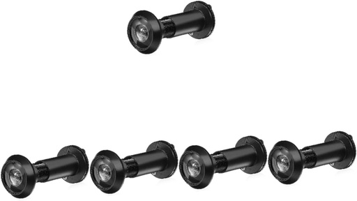 [BRSRAGANDMMWYELH] 5pcs Door Peephole Viewer Wide Angle Design for Enhanced Apartments Offices and Hotels Features Privacy Rear Cover and Construction
