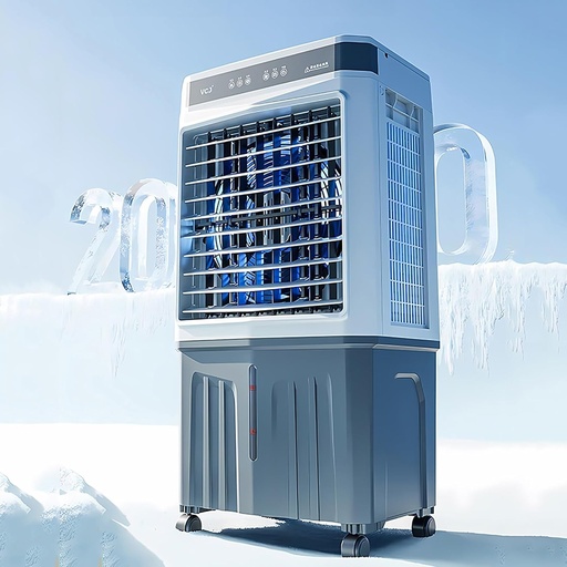 [BRSREGAYDMPQOFA7] Commercial Evaporative Air Cooler Fan, Swamp Cooler Air Conditioner with 3-Speed, Large Water Tank, 120°Oscillation, Move The Scroll Wheel, Industrial Air Conditioning Fan for Room Outdoor(110x48x31cm