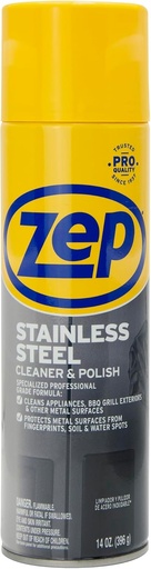 [BRSWIYYLOJYQ2E3K] Zep Stainless Steel Cleaner and Polish 14 ounces - ZUSSTL14 - Protects Metal Surfaces from Fingerprints, Soil and Waterspots