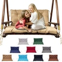 Porch Replacement Swing Cushions for Outdoor: 2-3 Seater Garden Waterproof Patio Bench Cushion with Ties - 4" Thick Swing Chair Cushion for Backyard Furniture Loveseat