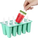 1pc Ten Grid Ice Cream Mold Maker for Home Kitchen Green Easy to and Reusable Ice Mold for Healthy Treats