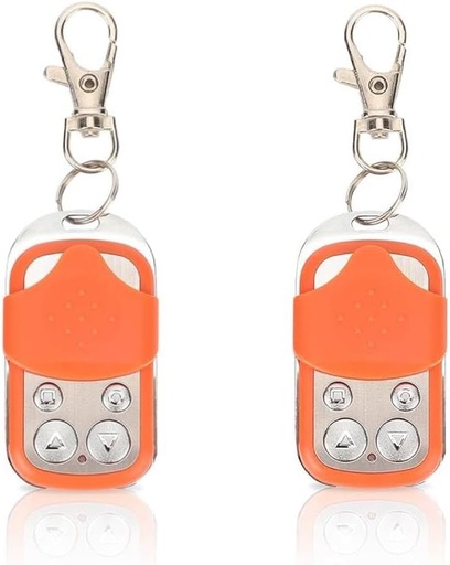 [BRSREZT3DJYRGG36] Automatic Door Remote Control, Portable Sensitive Gate Motors with Remote Control,HCS301 Sliding Gate Control Remote Key Fob Clicker for Chicken Coop Doors (2, Orange)