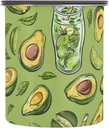 Avocado Juice Leaves Airtight Coffee Bean Canister 30oz Food Storage Containers with Lids For Gournd, Tea, Sugar, Flour, Rice, Cereal, Candy Cookie Jar