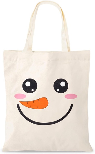 [BRSREAINBBYAE2TL] Whaline Christmas Canvas Tote Bags Xmas Grocery Shopping Bag Reusable Gift Goodie Bags