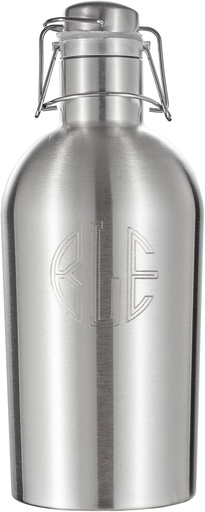 [BRSWKHY3OYPQ4GDC] Personalized Visol Cassis Double Wall 64 oz Insulated Beer Growler with Free Engraved Monogram