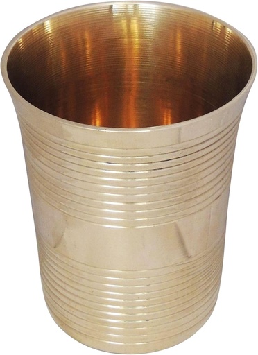 [BRSRAYAZORYB6AL3] Prakruthi Pure Brass Glass 0.19Kg
