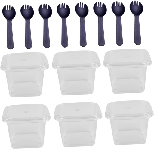 [BRSREFL6DICBEDLU] 50Sets Cake Boxes Disposable Dessert Packing Containers for Cupcakes and Pastries Convenient Storage for Homemade and Bakery Treats