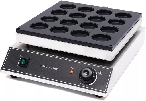 [BRSRAED3OFYWCYD7] 1700W Commercial Electric Nonstick Waffle Maker Machine 16 Holes Electric Red Bean Cake Maker Wheel Cake Baker for Bakeries, Restaurants, Kiosks, Canteens, Etc