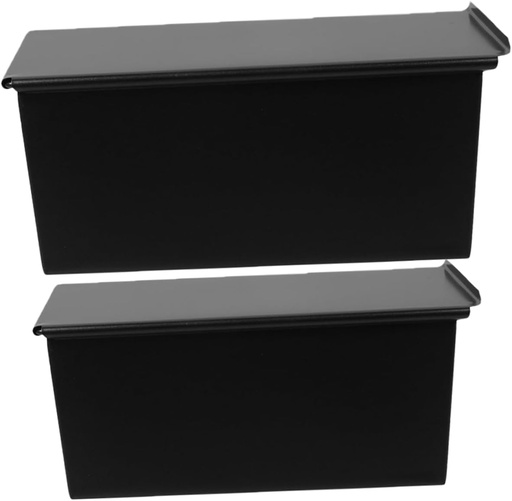 [BRSREEIPA4IRECTV] Mobestech 2pcs Toast Box Sliding Lid Airtight Bread Containers for Kitchen Counter Non-stick Carbon Steel Bread Pan for Baking
