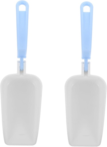 [BRSREEINA4OWG3TZ] VOSAREA 2pcs Foldable Ice Scoop Set Reusable Plastic Kitchen Gadget for Ice Rice and PET Food Multi-Function Cube and Flour Scoops