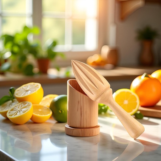 [BRSREHQRAANAI234] Wooden Citrus Juicer - Handheld Manual Lemon/Orange Reamer | Portable Fruit Squeezer Tool for Home, Cafe and Bar, Kitchen Utensils, Bartender Accessories, Manual Juicers