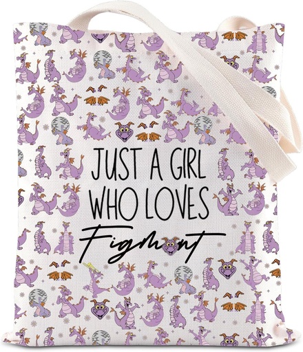 [BRSROCDQAAAQI2DA] FOTAP Cartoon Purple Dragon Gift One Little Spark Of Inspiration Tote Bag F*gment Fan Gift F*gment The Dragon Handbag