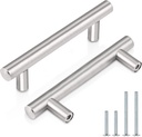 Probrico (10 Pack 3 Inch Hole Centers Euro T Bar Cabinet Pulls Stainless Steel Kitchen Drawer Handles, 5 Inch Total Length