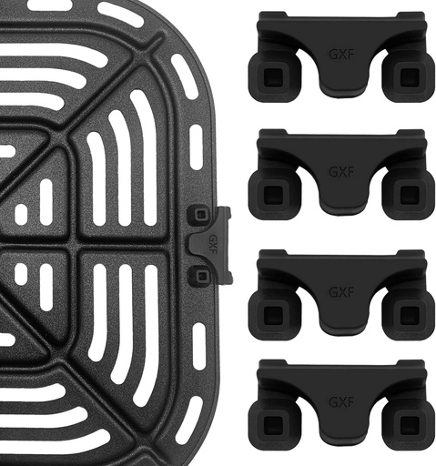 [BRSROFATBMOWCDYU] Air Fryer Rubber Bumpers, 4 Pieces Air Fryer Replacement Parts for Instant Pot Gourmia Cosori and other Air Fryers, Air Fryer Accessories Silicone Protective Feet Tips Tabs to Prevent Basket Damage