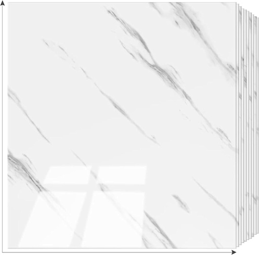 [BRSROCYZCECRU3Y7] 10-Sheets Peel and Stick Backsplash Marble 12"X12" Self Adhesive Wall Tile Back Splashes for Kitchen Bathroom