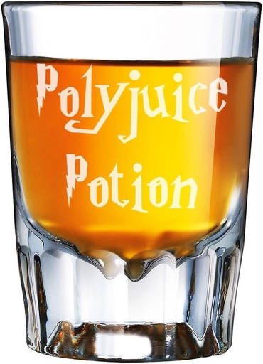[BRSWECQYDIPWKCTJ] All Gifts Poly Juice Potion Engraved Barcraft Fluted Shot Glass