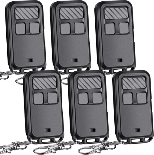 [BRSROFAYA56R423F] Kingdder 6 Pcs Universal 890MAX Garage Door Opener Remote Compatible with Chamberlain LiftMaster 3 Button Garage Door Opener Remote with Key Chain for 5 Colors Learning Buttons