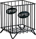 Coffee Pod Holders for Counter, K-Cup Holder, Metal Coffee Pod Basket, Espresso Pods Organizer, Coffee Station Accessories (Black)