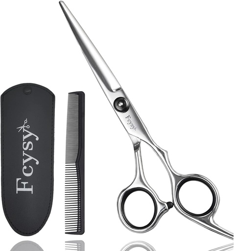 [BRSW2HAROUHAME3D] Fcysy Professional 6 Inch Hair Scissors Barber Shears, Haircutting Scissors with Comb, Salon Hair Shears for Men, Women & Pets