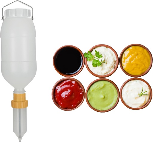 [BRSRAAD6OAPQMFAY] Hanging Sauce Dispenser, Refillable Containers Made of Special Food Grade Silicone for Tomato, Mustard, Brown Sauce and Jams